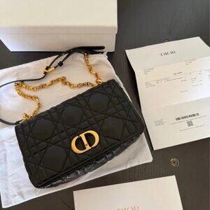 Dior Soft Caro Medium - black lamb leather, full set, impeccable condition